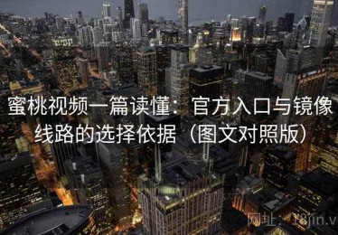 蜜桃视频一篇读懂：官方入口与镜像线路的选择依据（图文对照版）