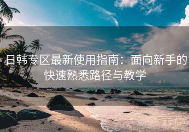 日韩专区最新使用指南：面向新手的快速熟悉路径与教学