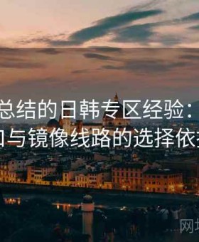 老用户总结的日韩专区经验：官方入口与镜像线路的选择依据