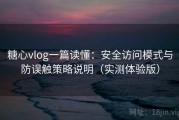 糖心vlog一篇读懂：安全访问模式与防误触策略说明（实测体验版）