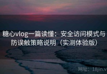 糖心vlog一篇读懂：安全访问模式与防误触策略说明（实测体验版）