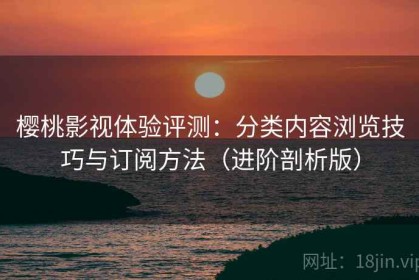 樱桃影视体验评测：分类内容浏览技巧与订阅方法（进阶剖析版）