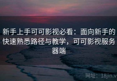 新手上手可可影视必看：面向新手的快速熟悉路径与教学，可可影视服务器端