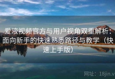 爱液视频官方与用户视角双重解析：面向新手的快速熟悉路径与教学（快速上手版）
