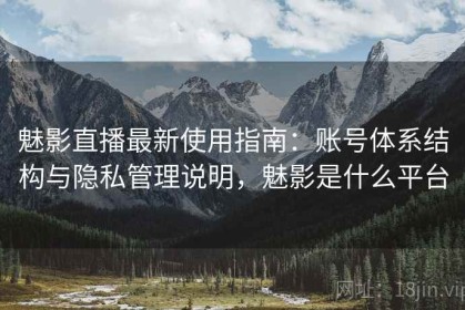 魅影直播最新使用指南：账号体系结构与隐私管理说明，魅影是什么平台