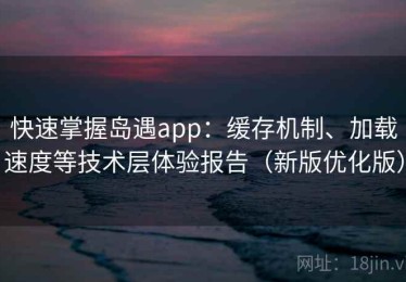 快速掌握岛遇app：缓存机制、加载速度等技术层体验报告（新版优化版）