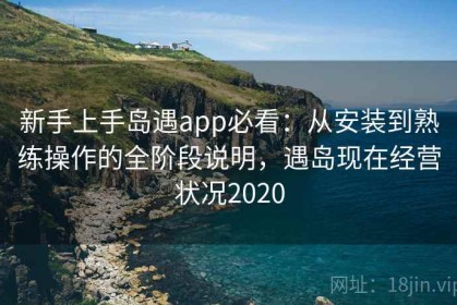 新手上手岛遇app必看：从安装到熟练操作的全阶段说明，遇岛现在经营状况2020
