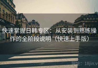 快速掌握日韩专区：从安装到熟练操作的全阶段说明（快速上手版）