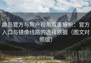 趣岛官方与用户视角双重解析：官方入口与镜像线路的选择依据（图文对照版）