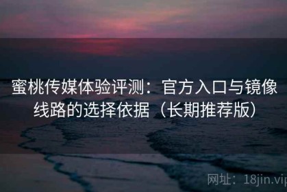 蜜桃传媒体验评测：官方入口与镜像线路的选择依据（长期推荐版）