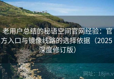 老用户总结的秘语空间官网经验：官方入口与镜像线路的选择依据（2025 深度修订版）