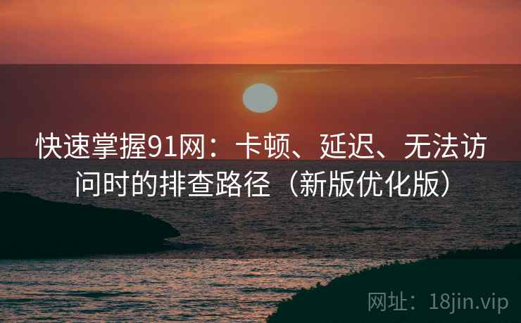 快速掌握91网：卡顿、延迟、无法访问时的排查路径（新版优化版）
