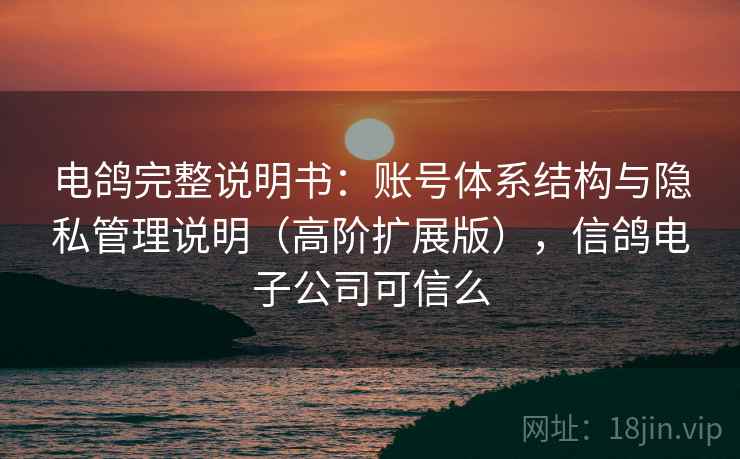 电鸽完整说明书：账号体系结构与隐私管理说明（高阶扩展版），信鸽电子公司可信么