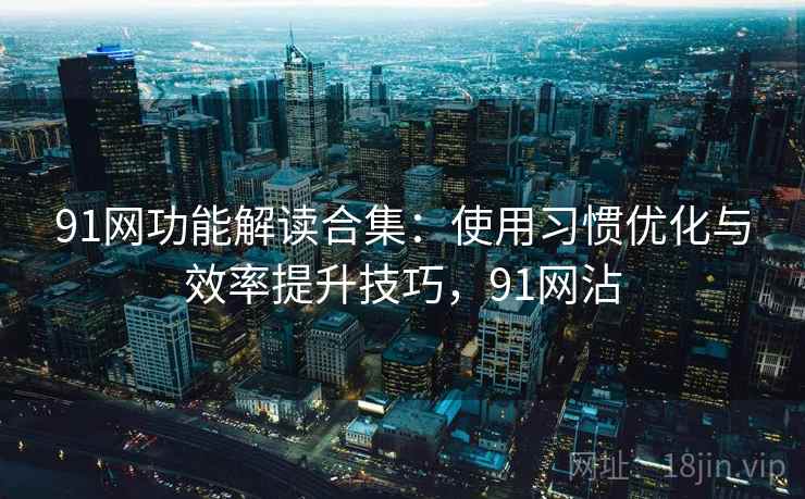 91网功能解读合集:使用习惯优化与效率提升技巧,91网沾 91网功能解读合集:使用习惯优化与效率提升技巧,91网沾