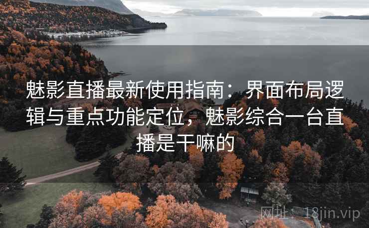 魅影直播最新使用指南:界面布局逻辑与重点功能定位,魅影综合一台直播是干嘛的 魅影直播最新使用指南:界面布局逻辑与重点功能定位,魅影综合一台直播是干嘛的
