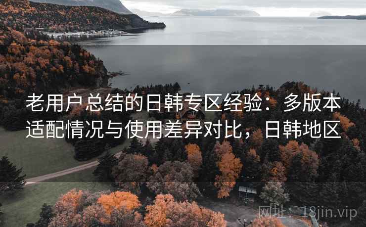 老用户总结的日韩专区经验:多版本适配情况与使用差异对比,日韩地区 老用户总结的日韩专区经验:多版本适配情况与使用差异对比,日韩地区
